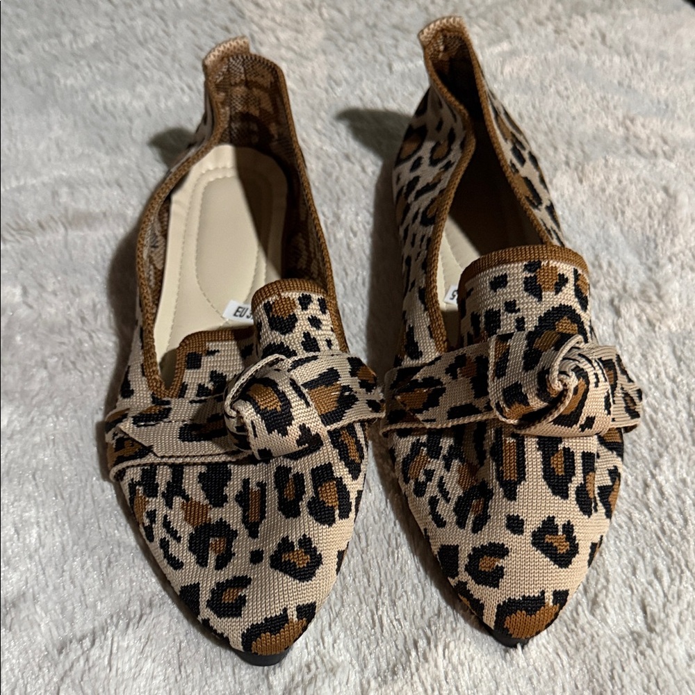 SHEIN Cheetah print loafers. Very comfortable but slightly big for me. New
